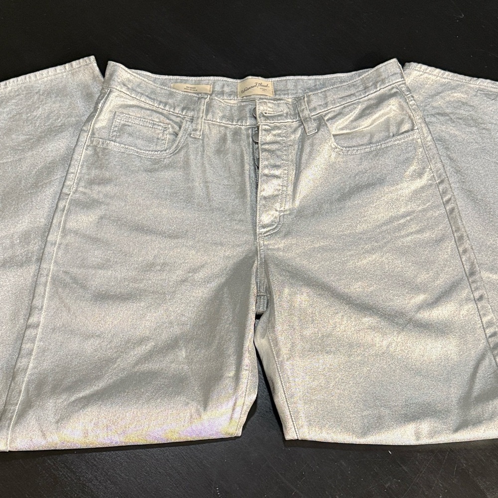 Silver 90s baggy Jeans - sz 8/r NWOT